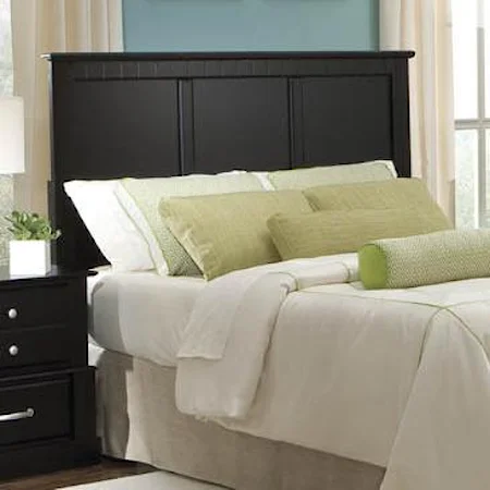 King Transitional Black Panel Headboard